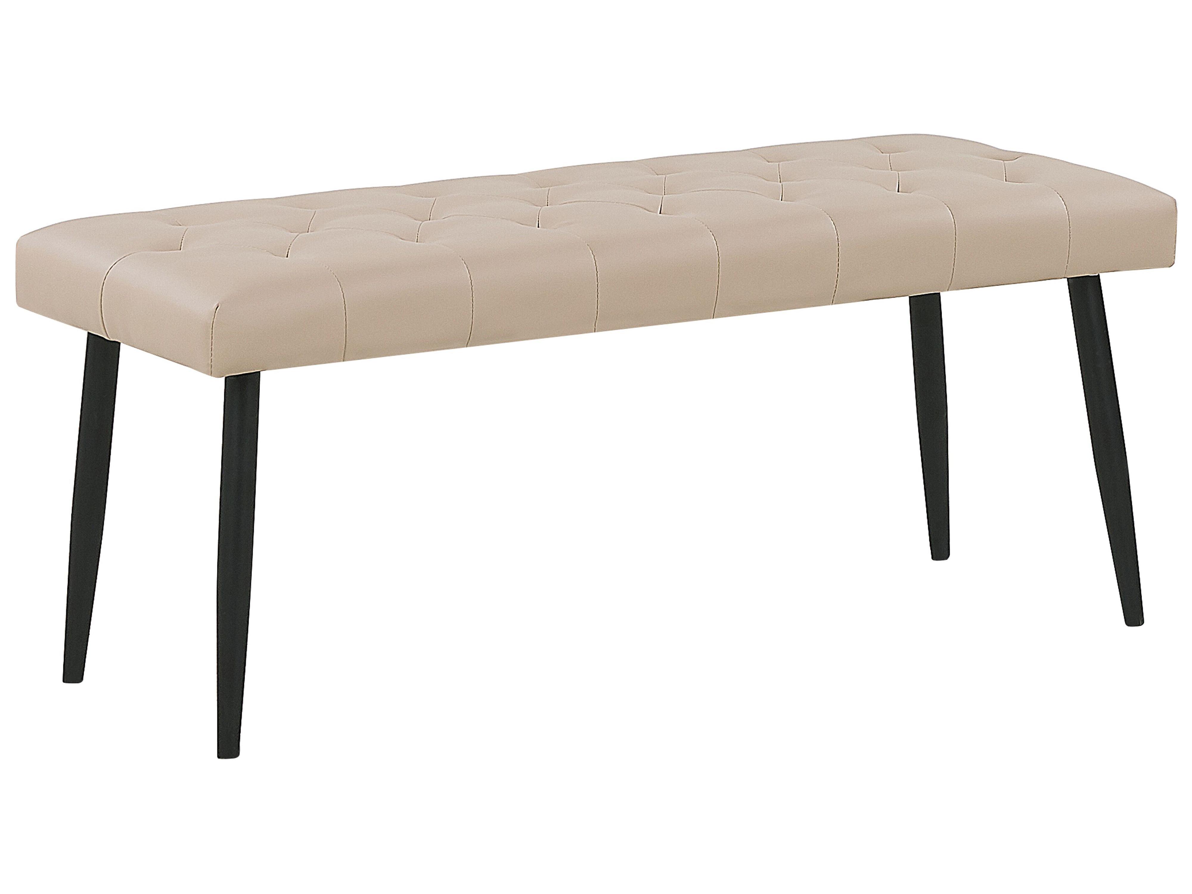 Bankje ESSONNE Kunstleer Beige