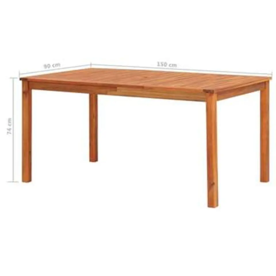 vidaXL - Buiten Eettafel - Bruin - Hout - 150 x 90 x 74 cm