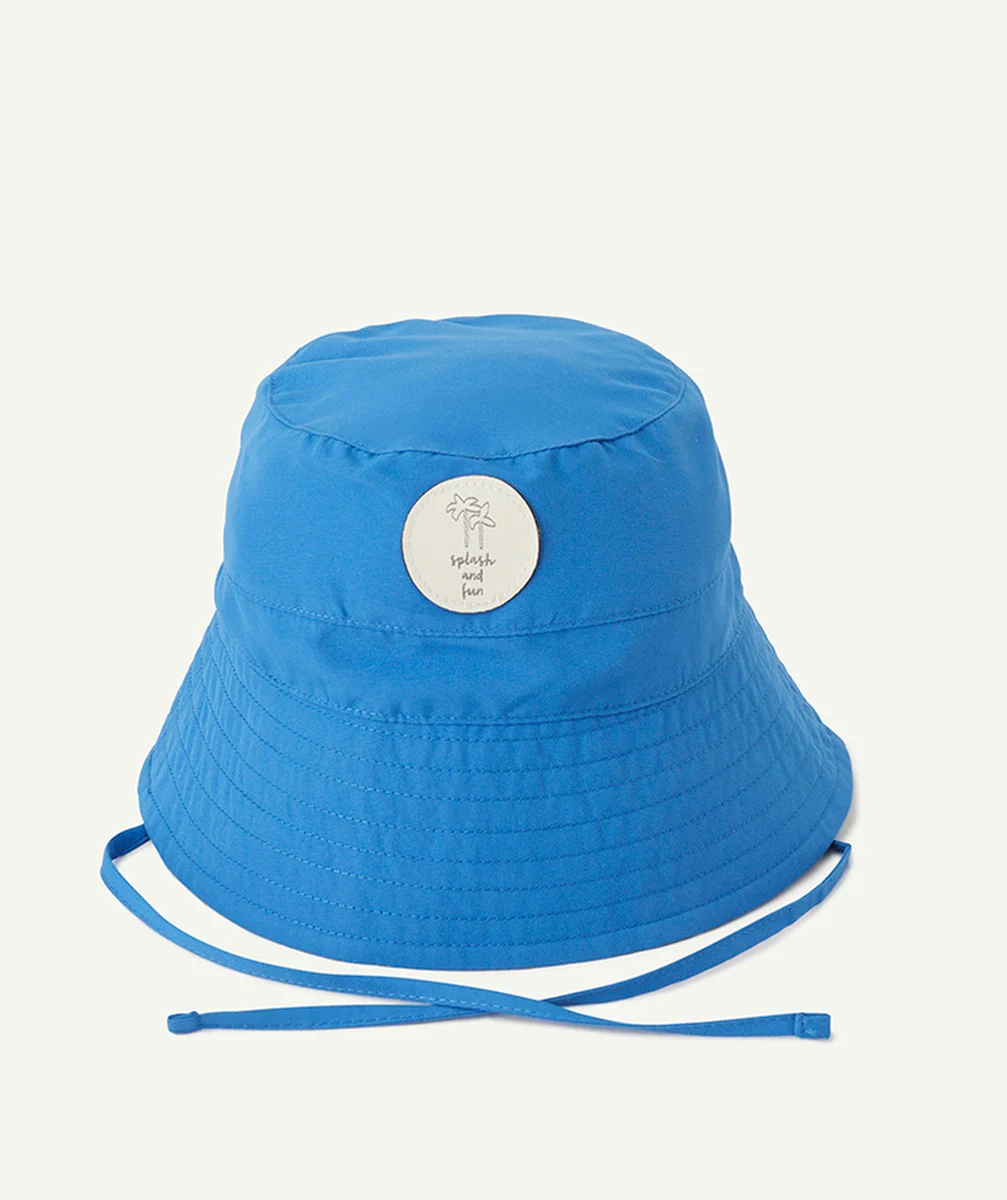 LASSIGBOB ANTI-UV BÉBÉ GARÇON BLEU AVEC CORDONS