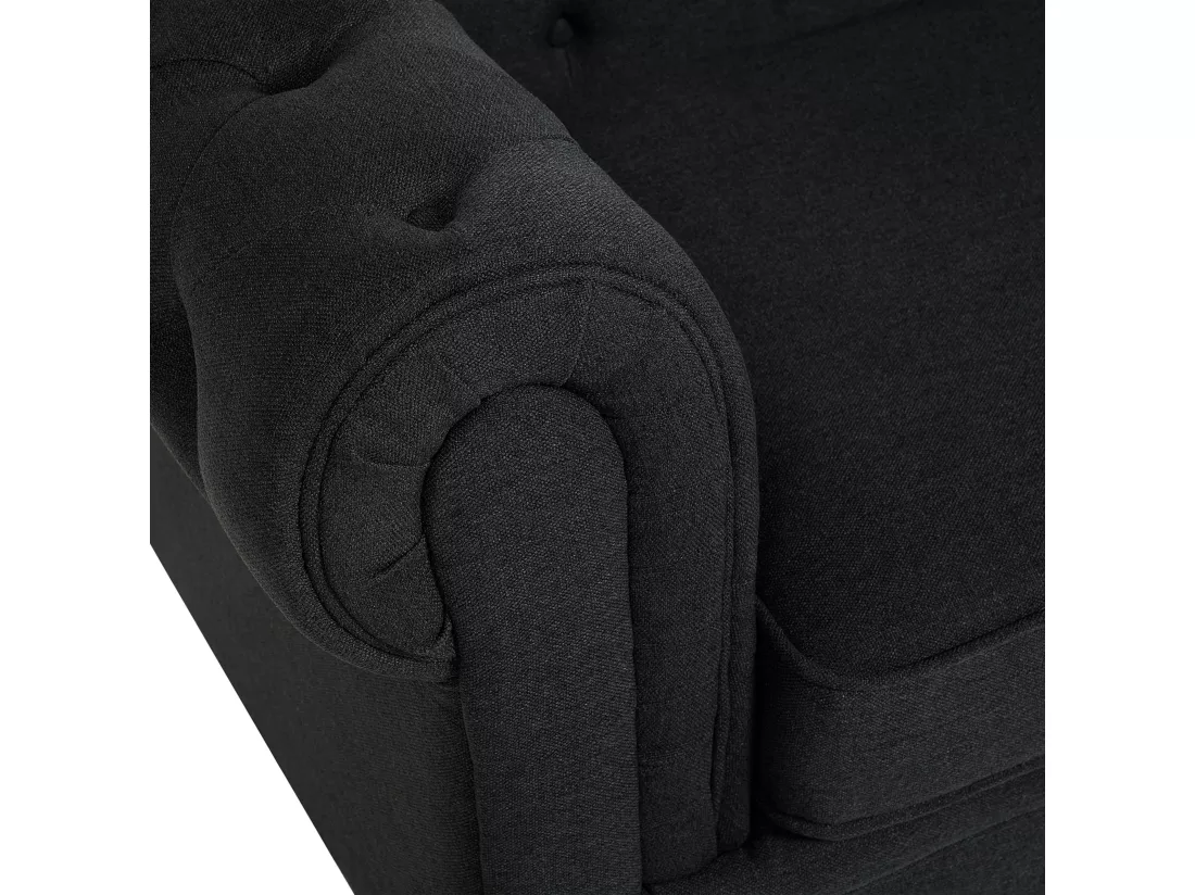 Fauteuil CHESTERFIELD Tissu Gris graphite