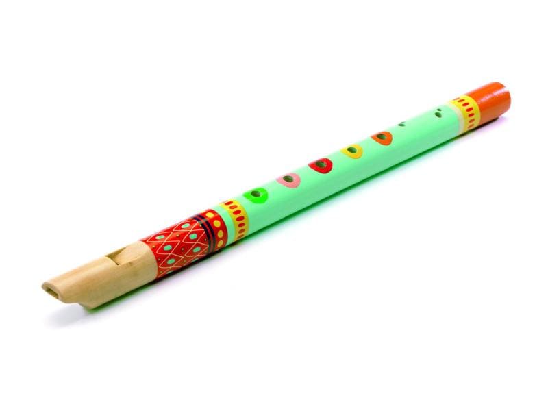 DJECO Musikinstrument Flöte Flöte, Holz, mehrfarbig, ab 3 Jahre, 1 Stück