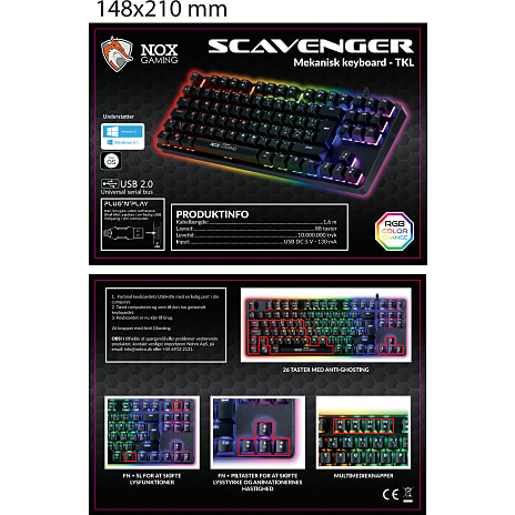 Nox Scavenger TKL gaming tastatur
