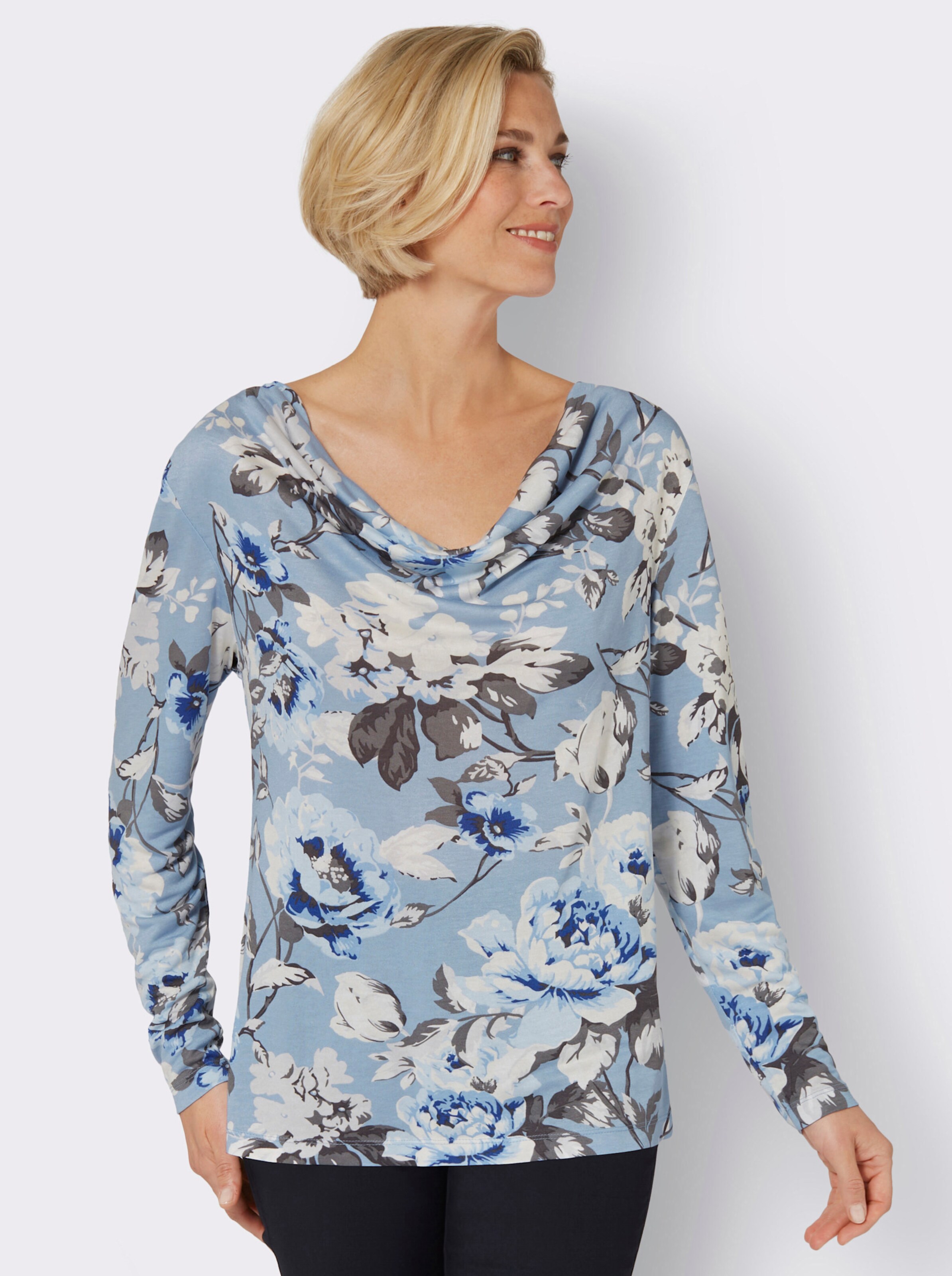 Wasserfallshirt aus reiner Viskose