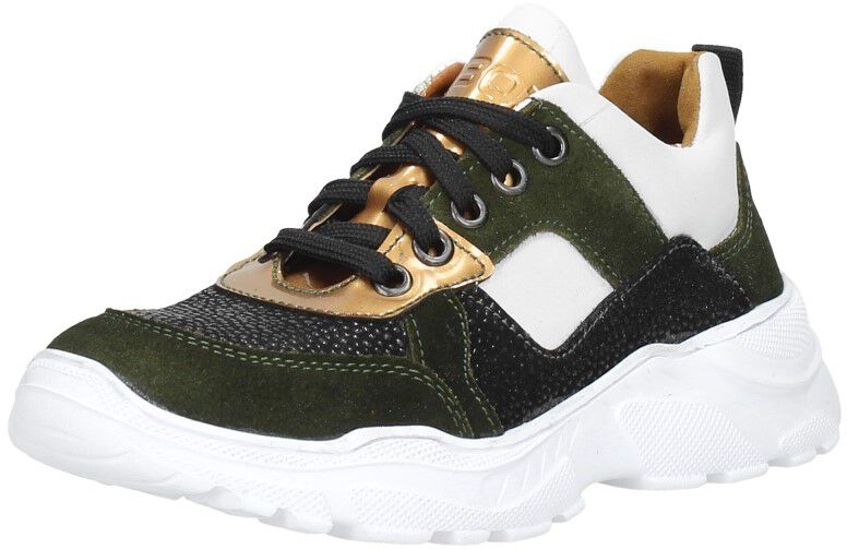 Braqeez Meisjes veterschoenen groen