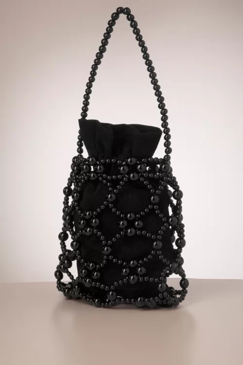 Banned Retro Lorne Beaded Pouch tas in zwart