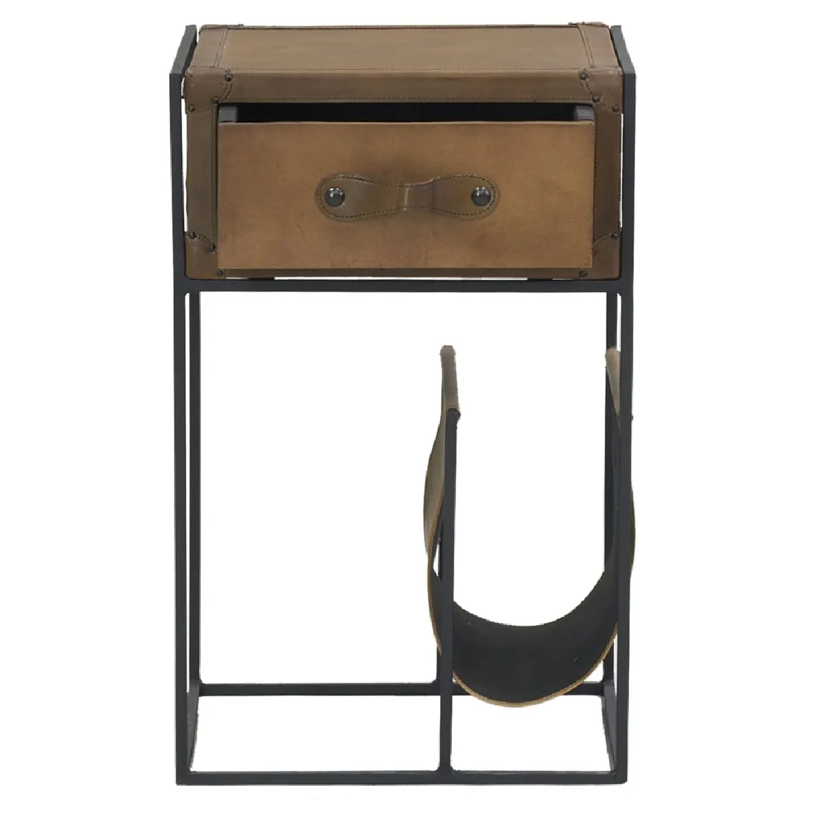 Aubry Gaspard - Table porte-revue cuir