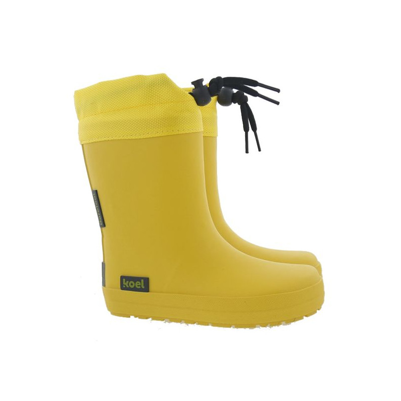 Koel Koel Wellie Fourrées Barefoot Jaune Lacets