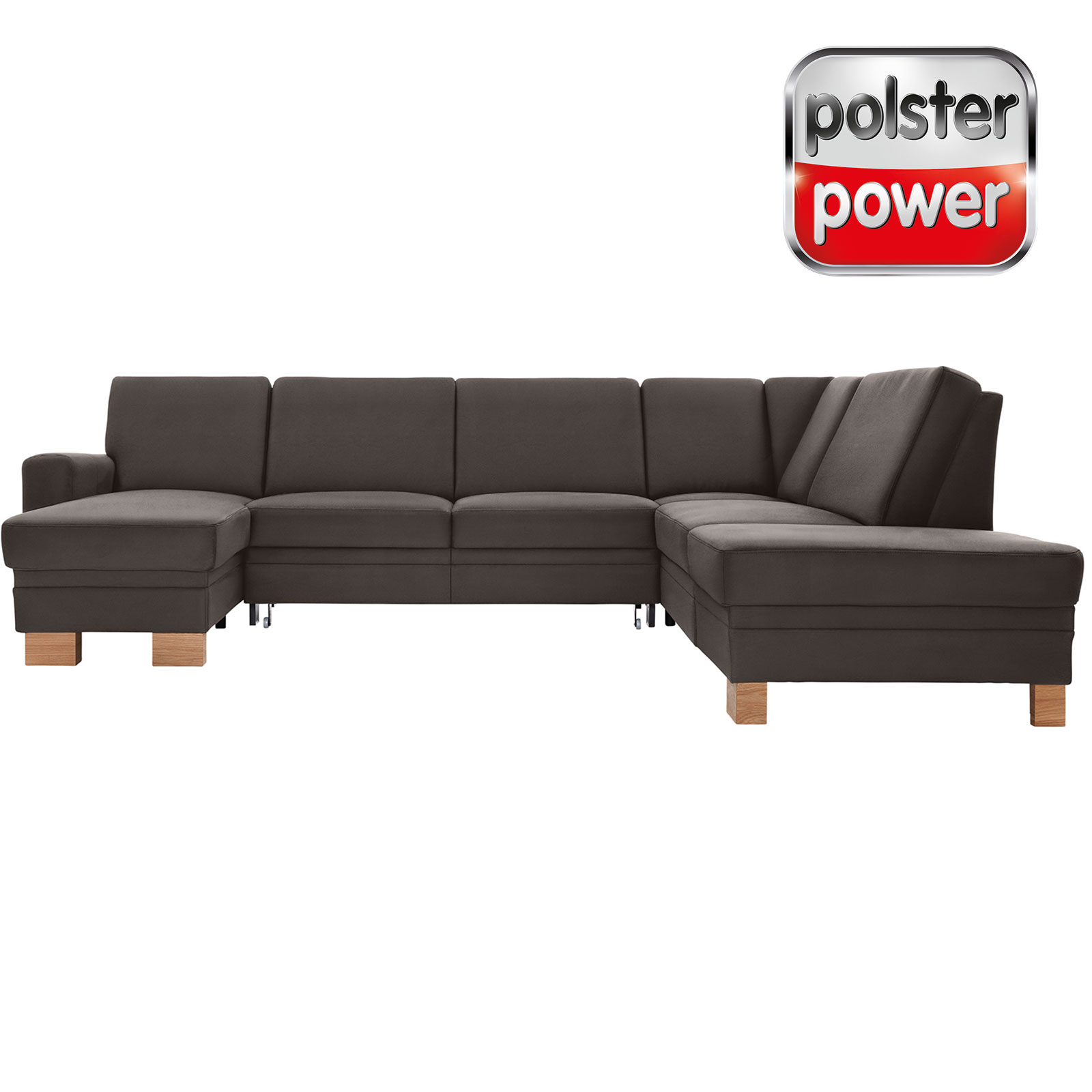 polsterpower Wohnlandschaft - Saddle anthrazit - Basismodell - links