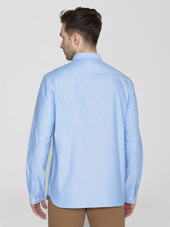 Knowledge Cotton Apparel Harald Small owl oxford regular fit shirt - GOTS/Vegan 1235