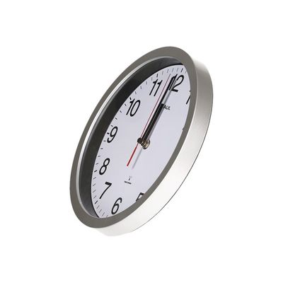 MaulRun - Horloge - mécanisme radio pilotée - 25 cm - blanc argenté