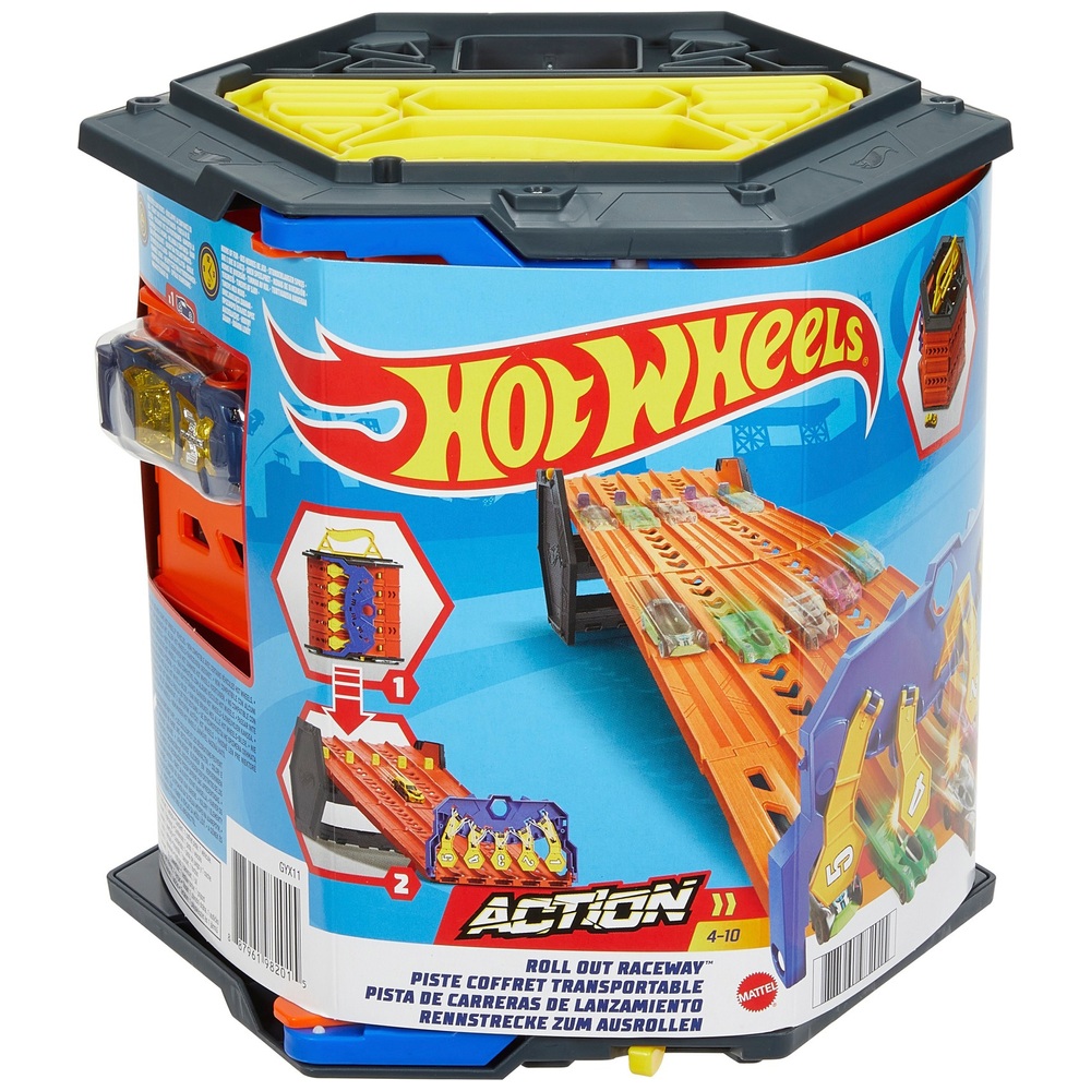 Hot Wheels Roll Out Rennstrecken-Set und Auto