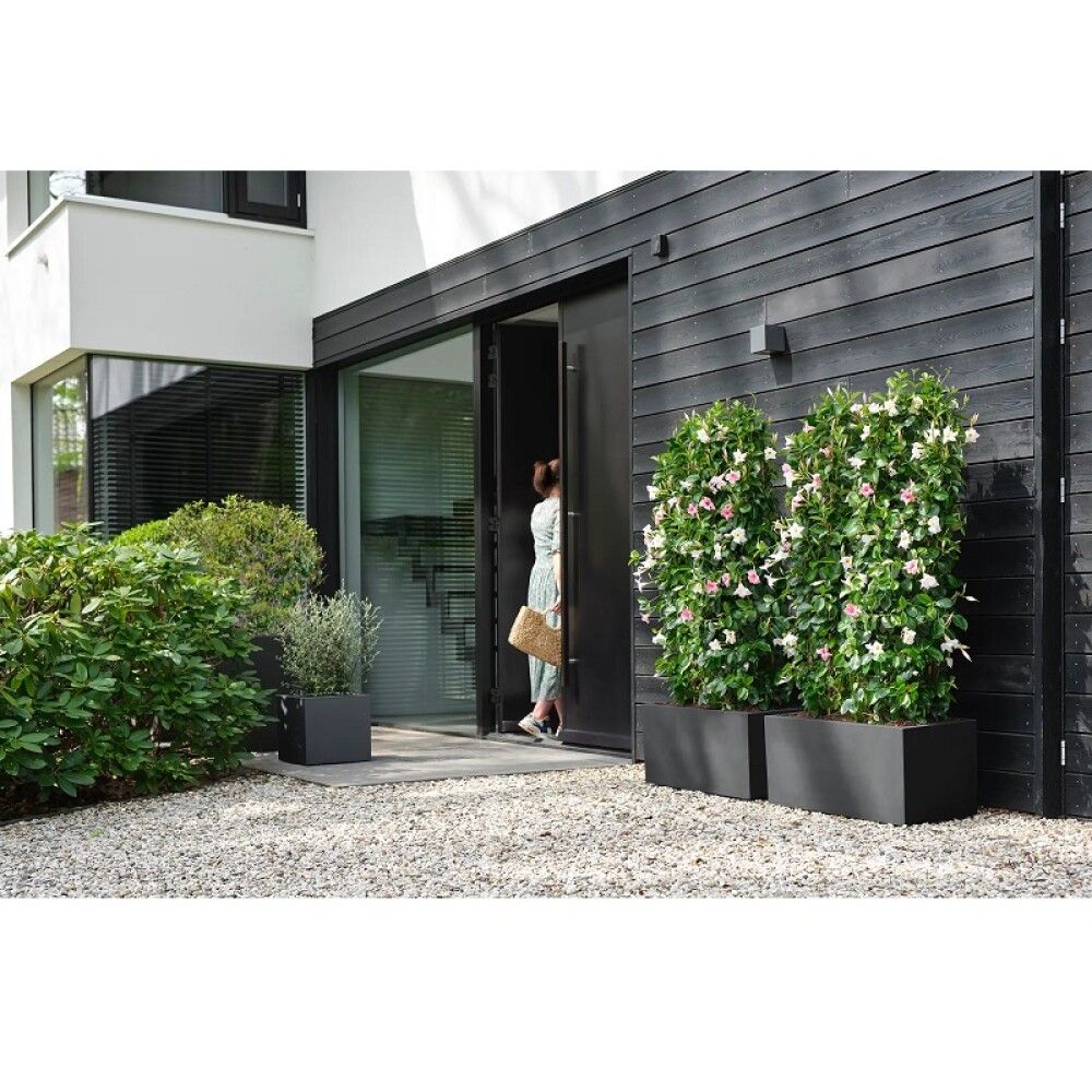 UTEPOTTE ELHO VIVO NEXT SQUARE MED HJUL 40CM SVART