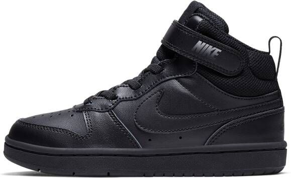 Nike Court Borough Mid 2 Zwart Sneakers Klittenband