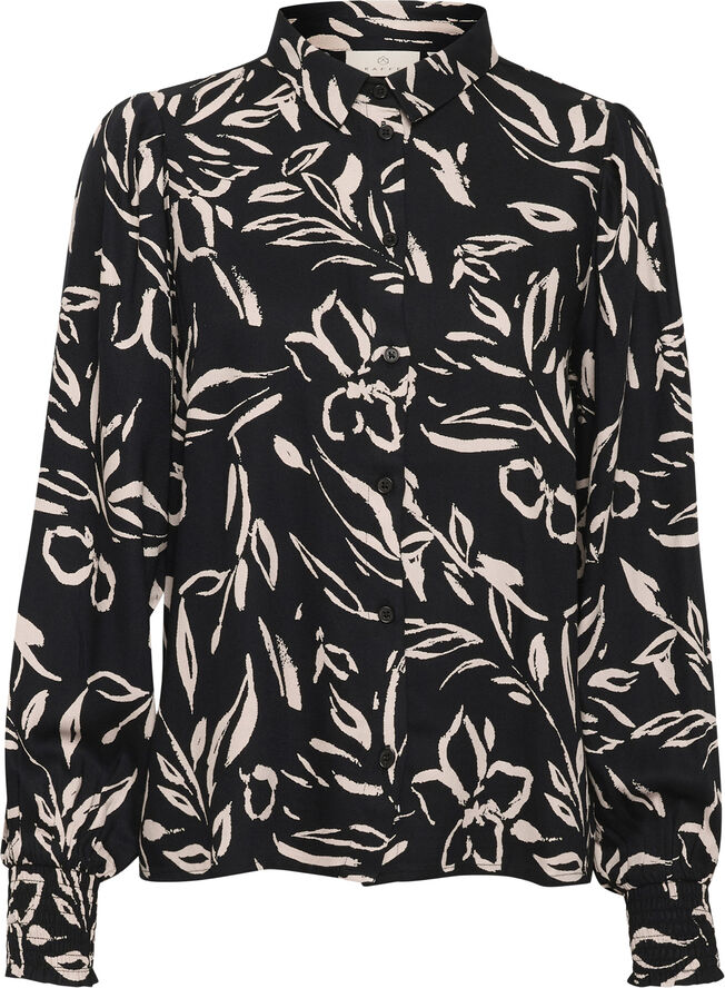 Kaffe KAforrest Shirt Black/sand painted flower