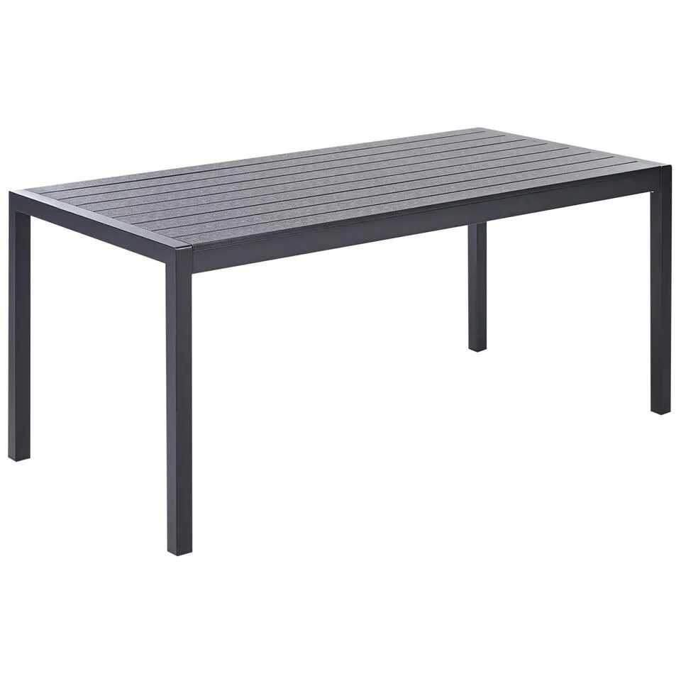 VERNIO - Tuintafel - Zwart - 90 x 180 cm - Aluminium