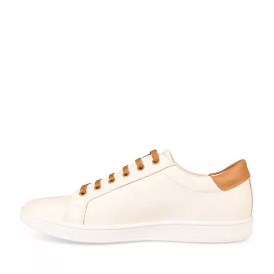 Baskets BLANC DENIM SIDE CUIR
