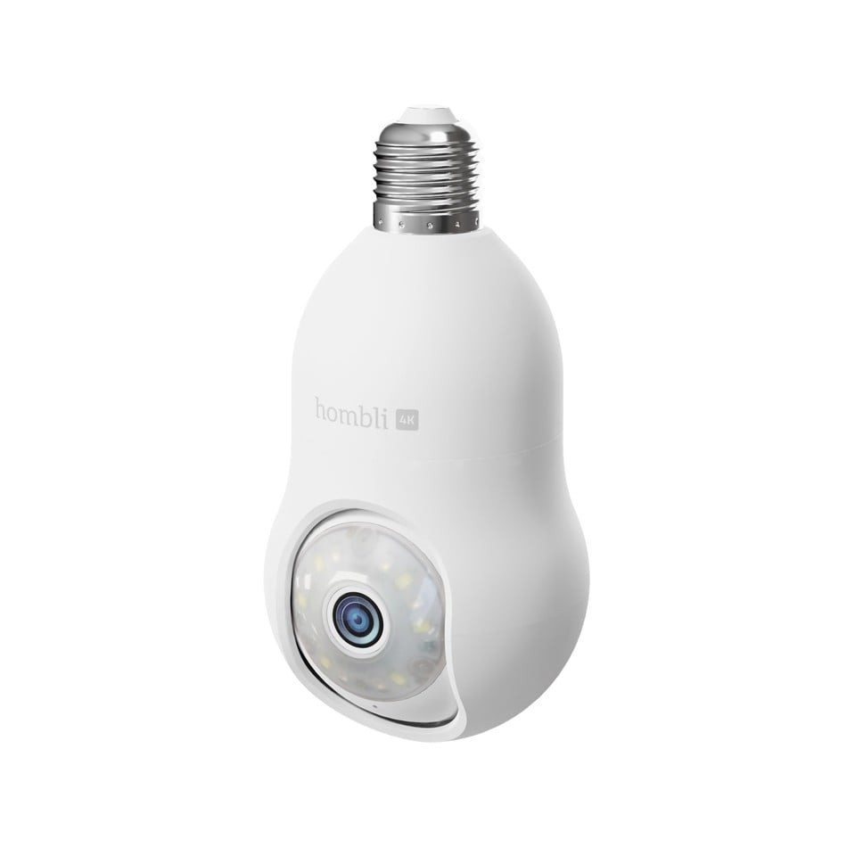 Hombli - 4K Smart Home Security Bundle: Hombli Pan & Tilt Cam + Hombli Bulb Cam