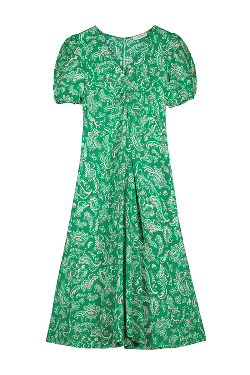 Vestido midi estampado - Multicolorido