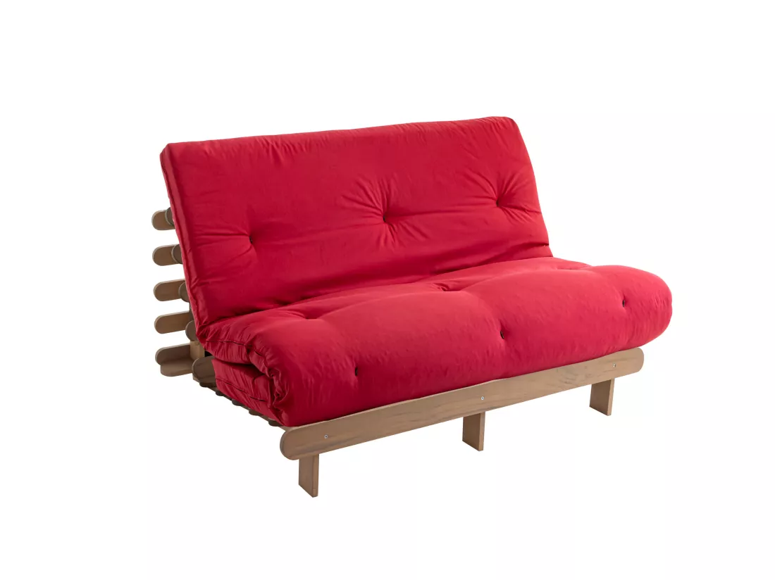 Matelas futon coeur en mousse à mémoire de forme, rouge 90x190