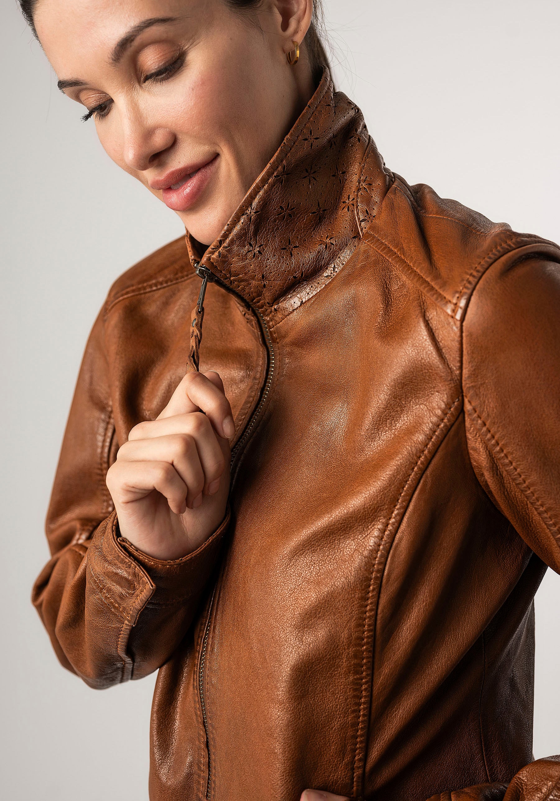 Mauritius Lederjacke »MWWalli« mit Stehkragen