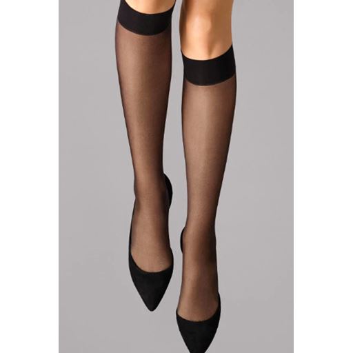 Wolford Satin Touch 20 3-pak Knæhøje Strømper, Sort, S