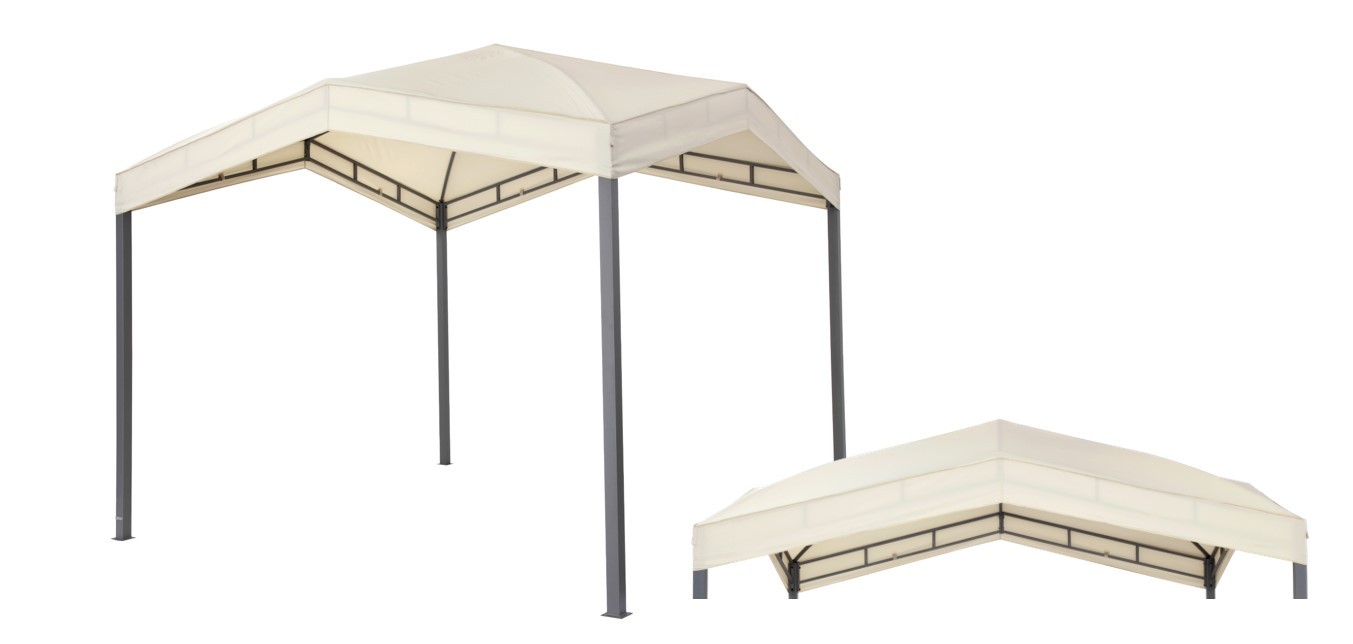 Pavillion + ein Dach MARABO - beige - 305x305 cm