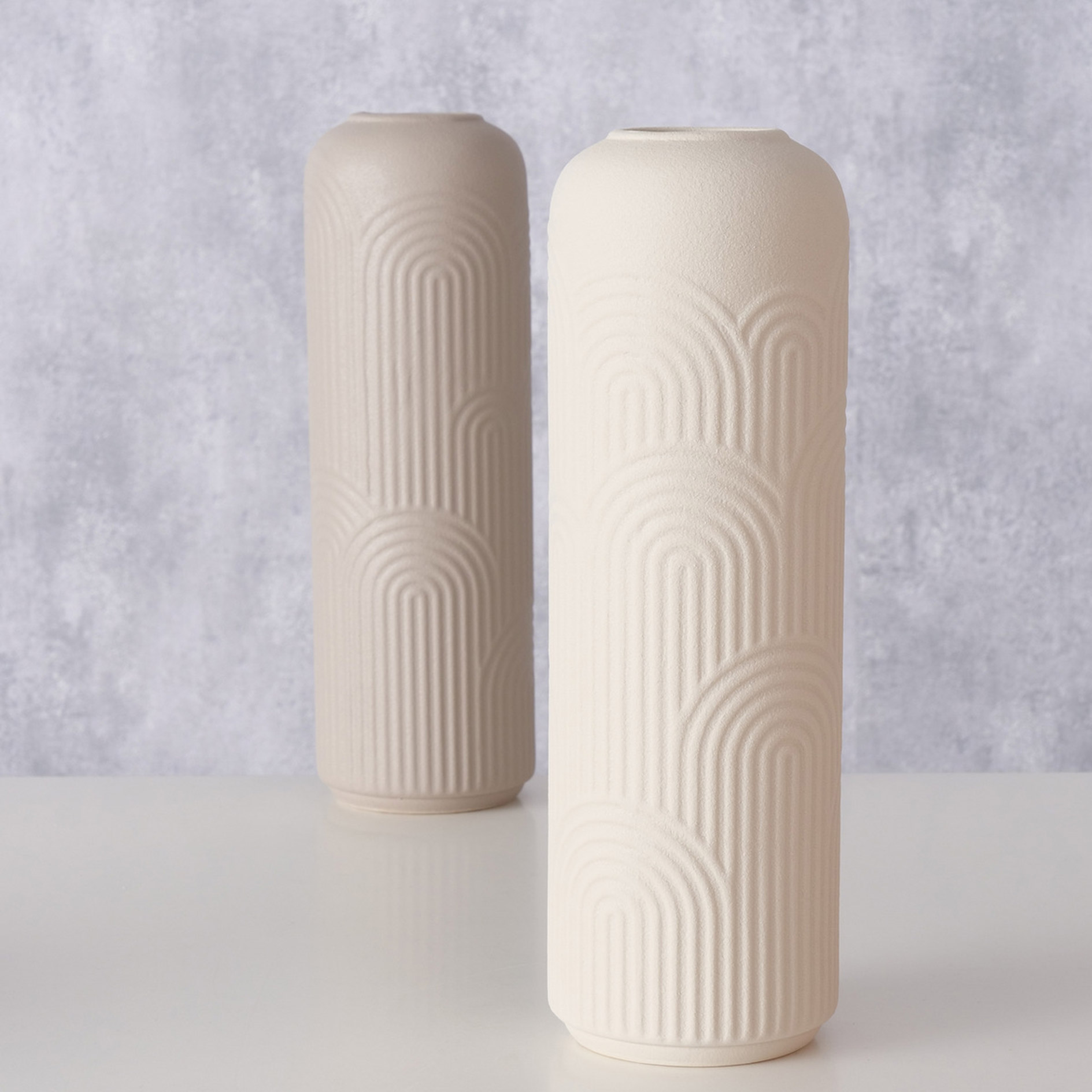 Vase - braun oder beige - sortiert - Steingut