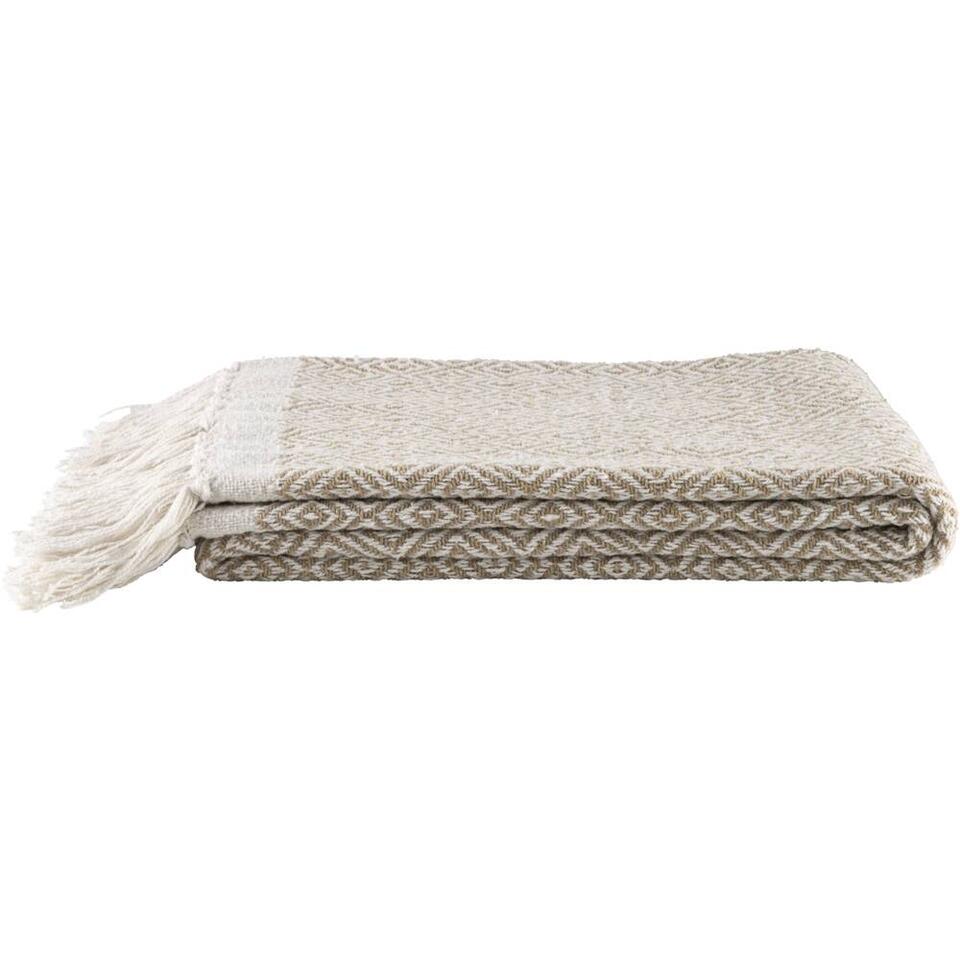 Plaid Karst - zand - 130x170 cm