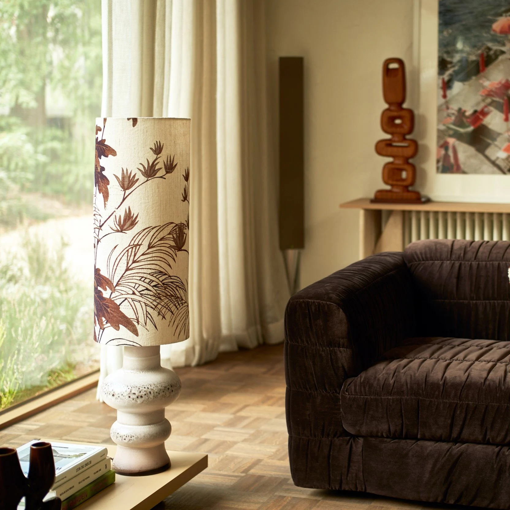 HKliving Cilinder Lampenkap Ã 28,5 cm - Floral