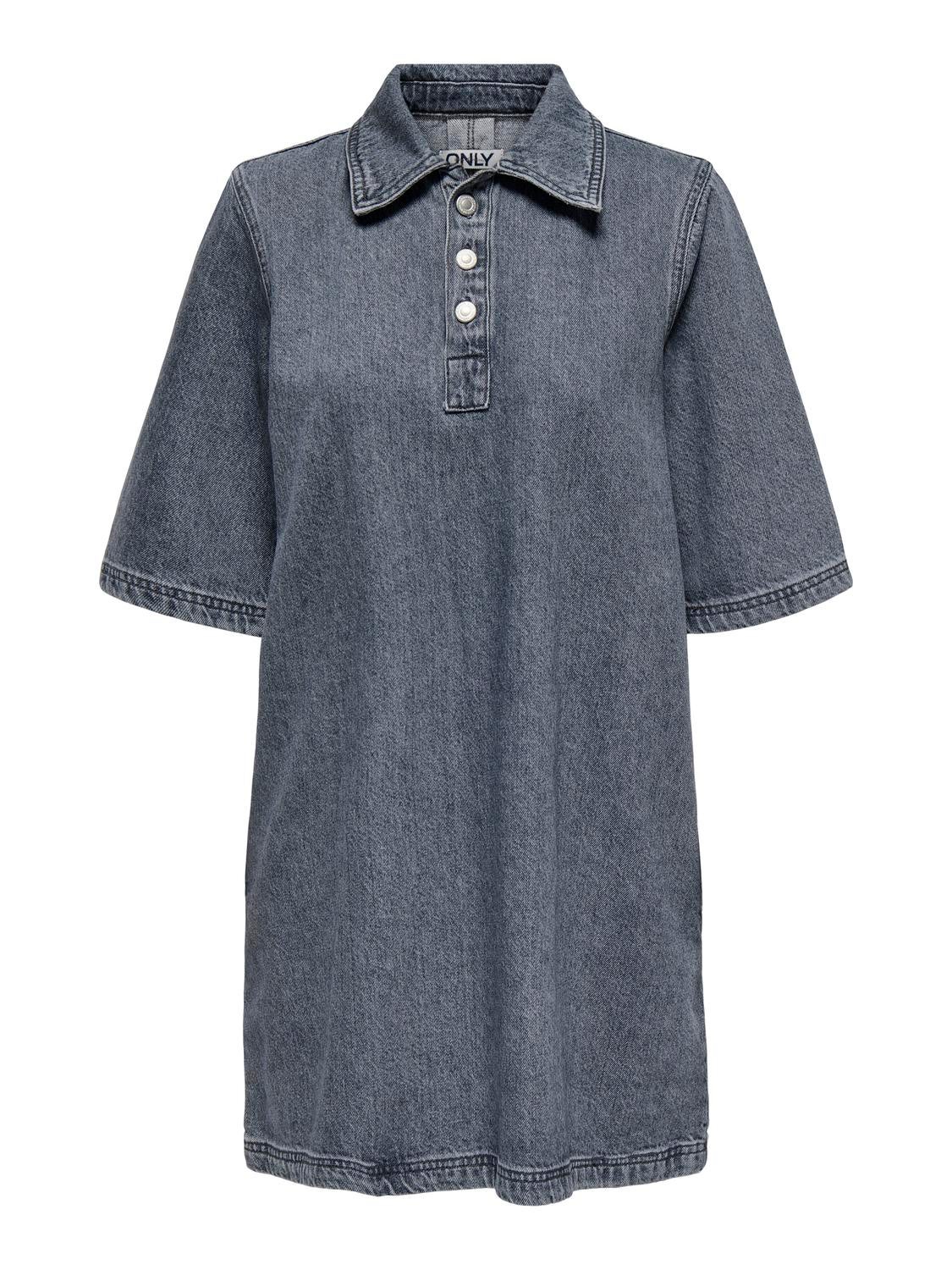 ONLGRY Kurzes Kleid Grey Denim