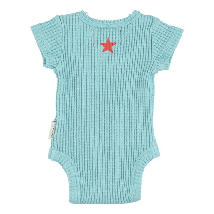Piupiuchick Body Gaufré Que Calor Coton Bio | Bleu ciel