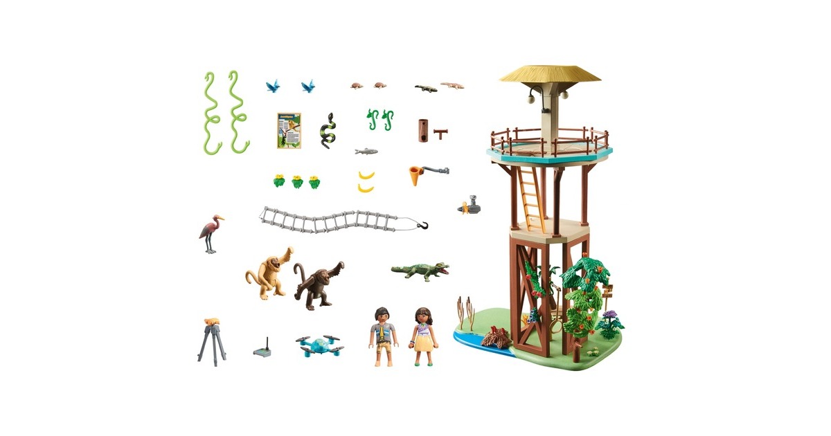 PLAYMOBILWiltopia - Onderzoeksstation met kompas Constructiespeelgoed  (71008)
