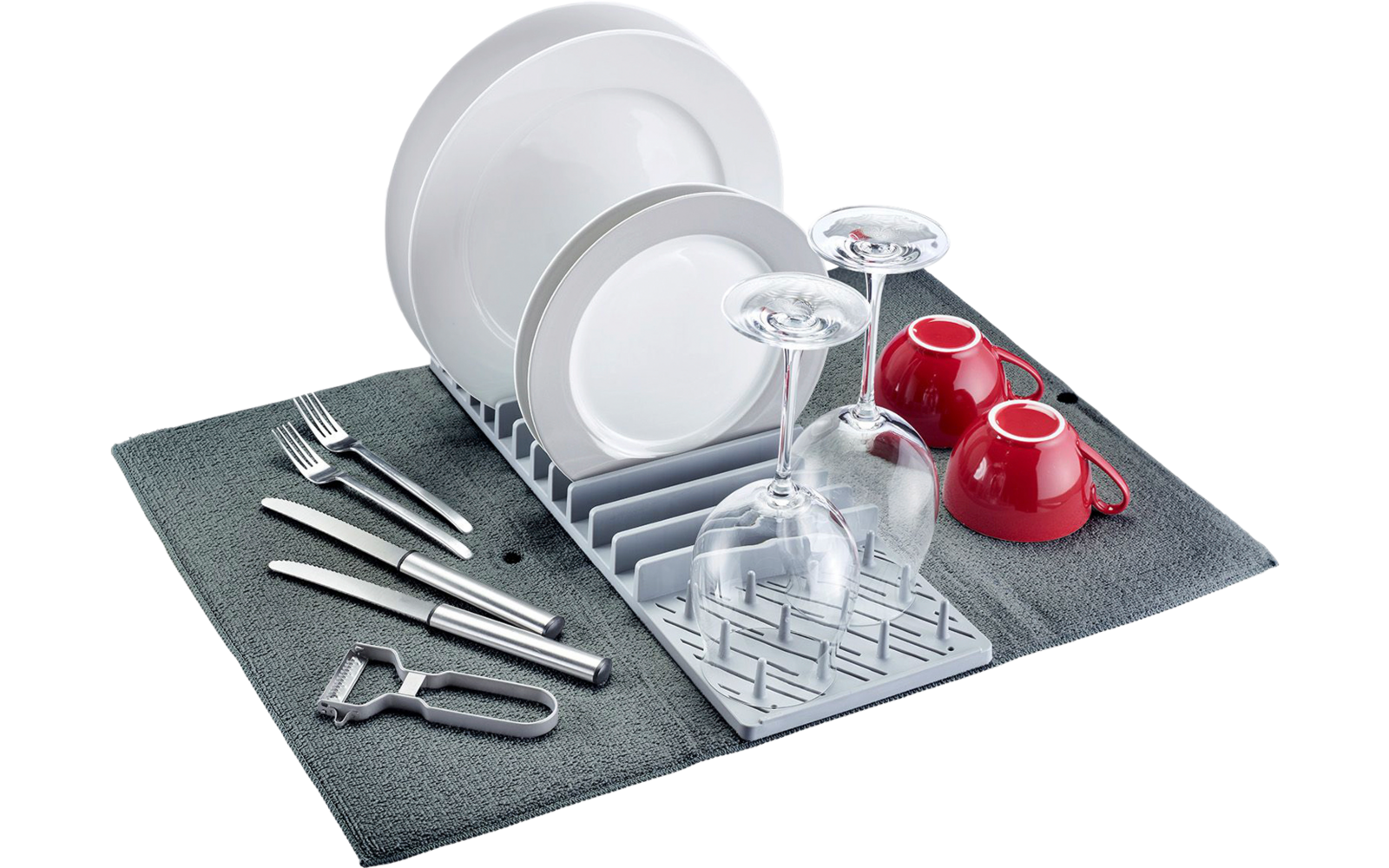 Westmark Abtropfmatte mit Geschirrhalter 60 x 46 cm