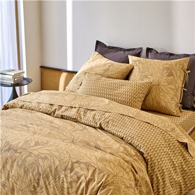 Linge de lit motif fleurs au trait