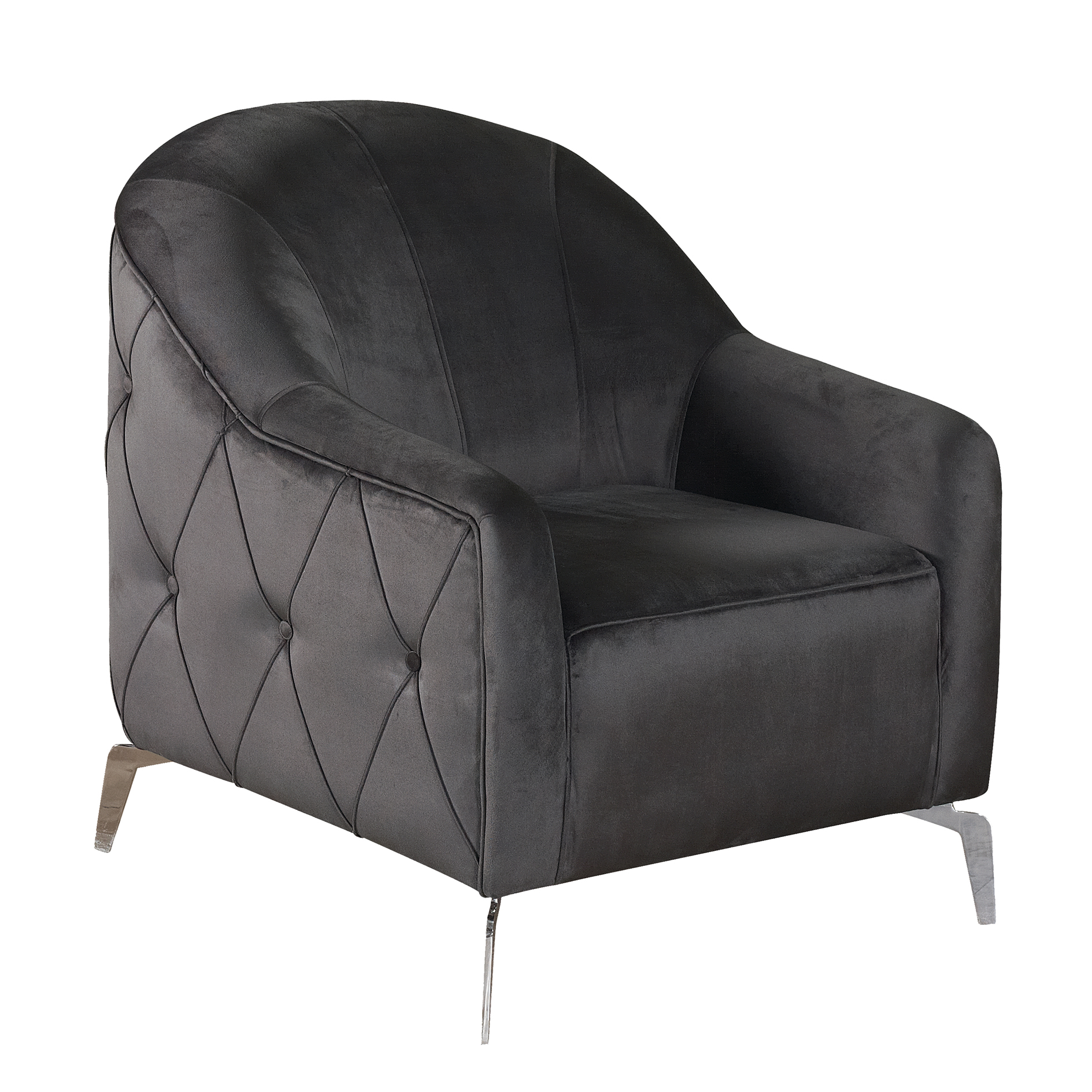 Sessel - anthrazit - Samt
