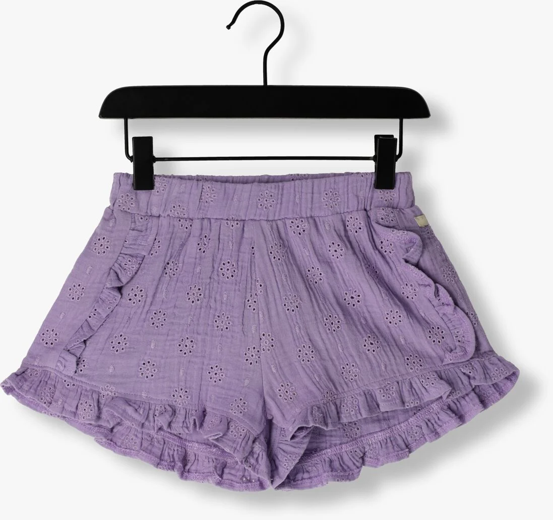 DAILY7 paarse daily7 shorts short ruffle muslin broderie