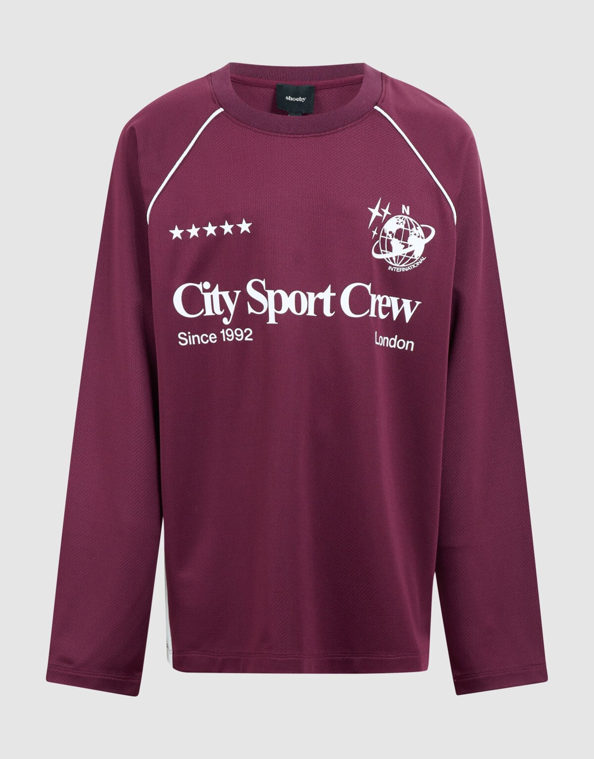 Sporty Longsleeve T-shirt Donkerrood