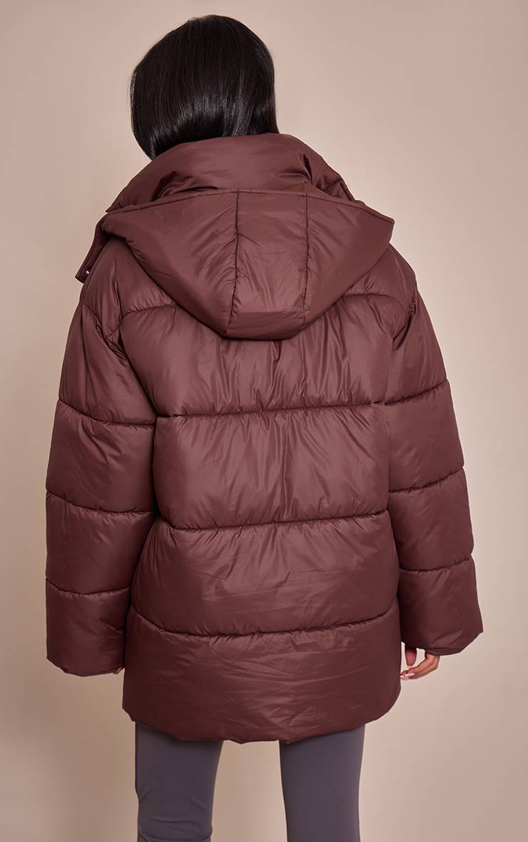 Chocolat Doudoune Longue Oversize À Casynthétiqueche