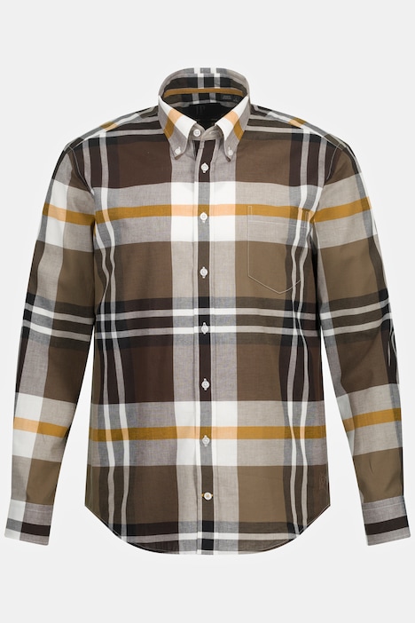 Karohemd, Langarm, Buttondown-Kragen, Modern Fit