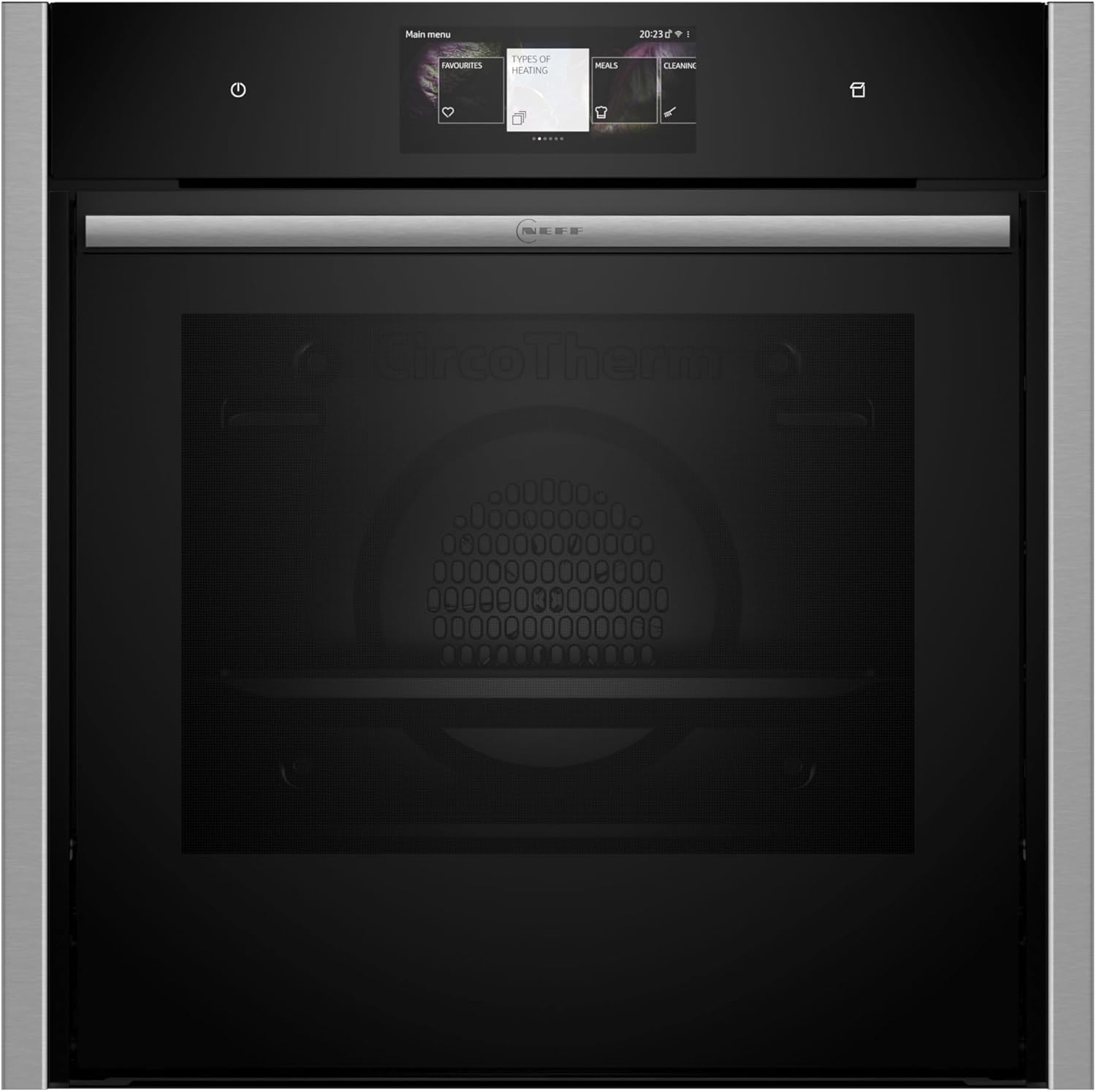 NEFF B64VT73N0 Einbau-Backofen N90, Integrierbarer Backofen 60 x 60cm, Slide&Hide, Full Touch TFT-Display, Multipoint Bratenthermometer, Vario Steam, Soft Open & Close, Schwarz