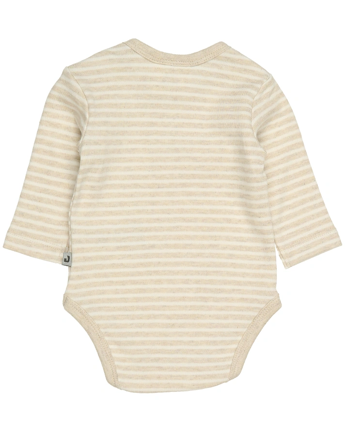Langarm-Body BIG DREAMS gestreift in beige melange