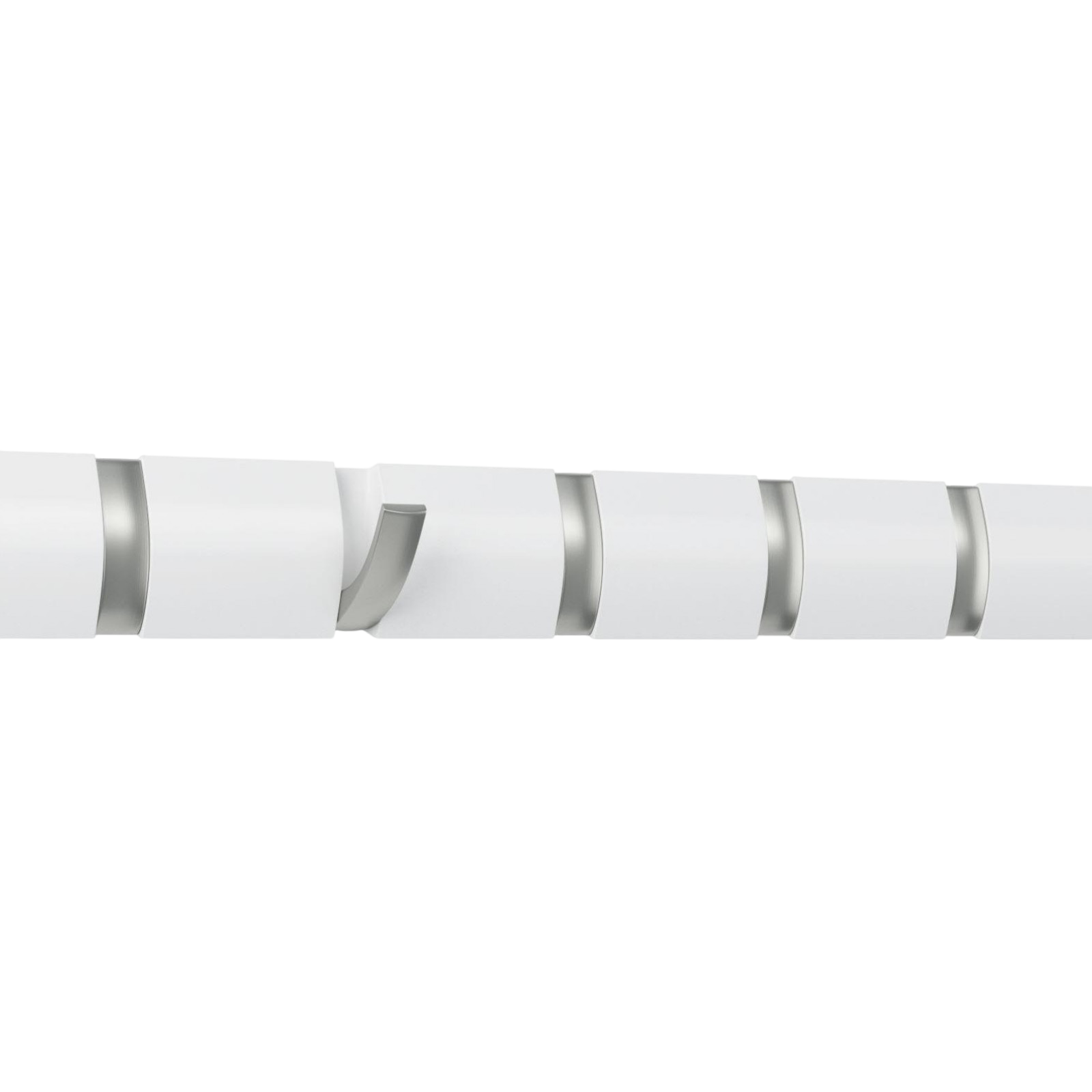 Garderobenleiste Flip 8 Haken, Weiss / Silber