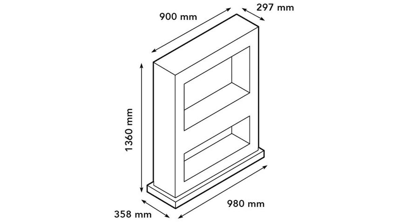 Waterdamphaard Lasize B98 x D36 x H136 cm