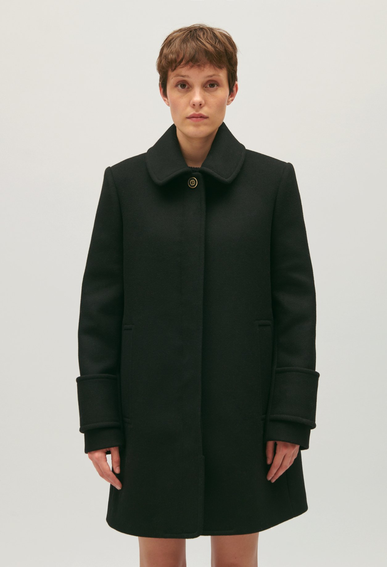 Manteau col claudine