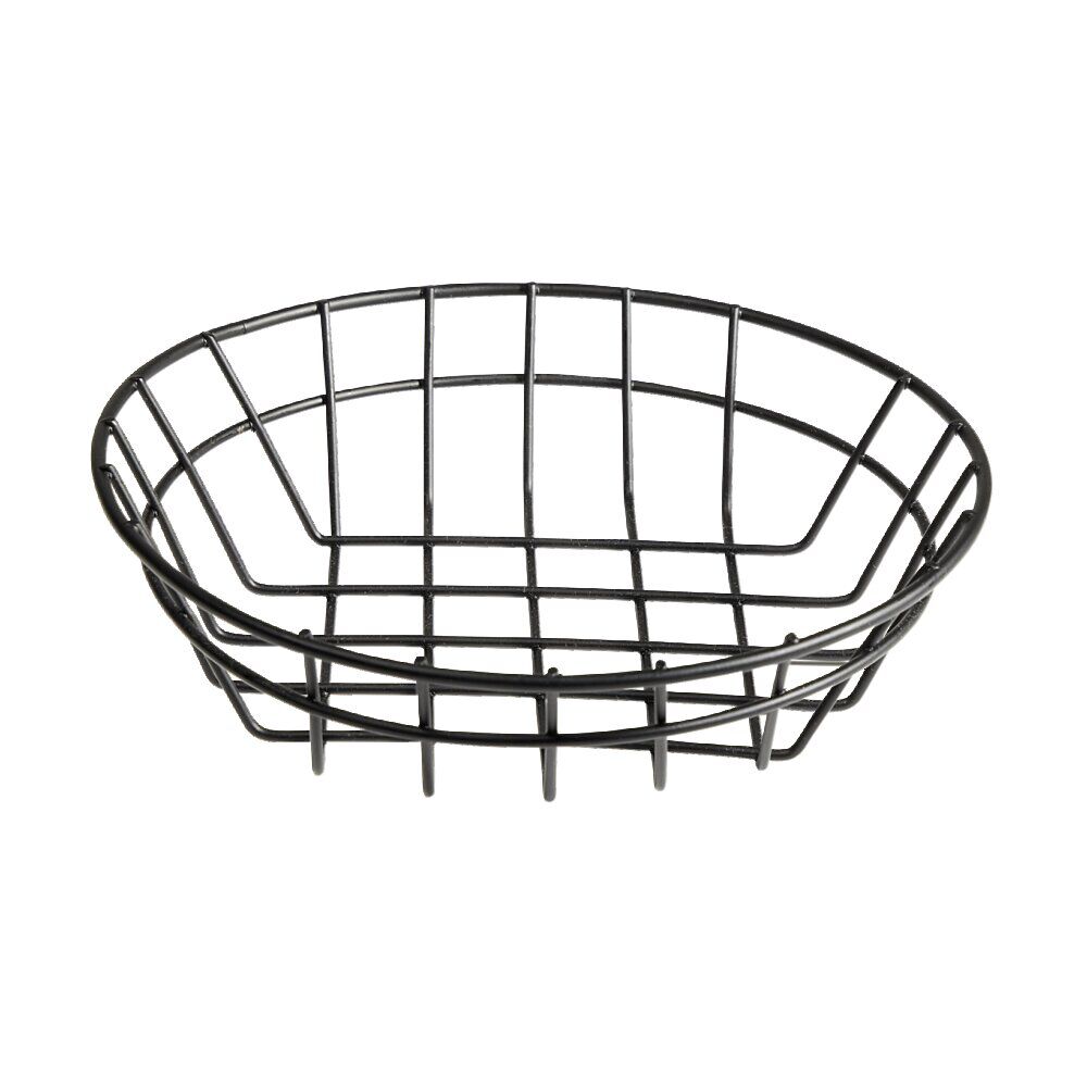 Corbeille à fruit ronde en métal noir Ø20xH5cm