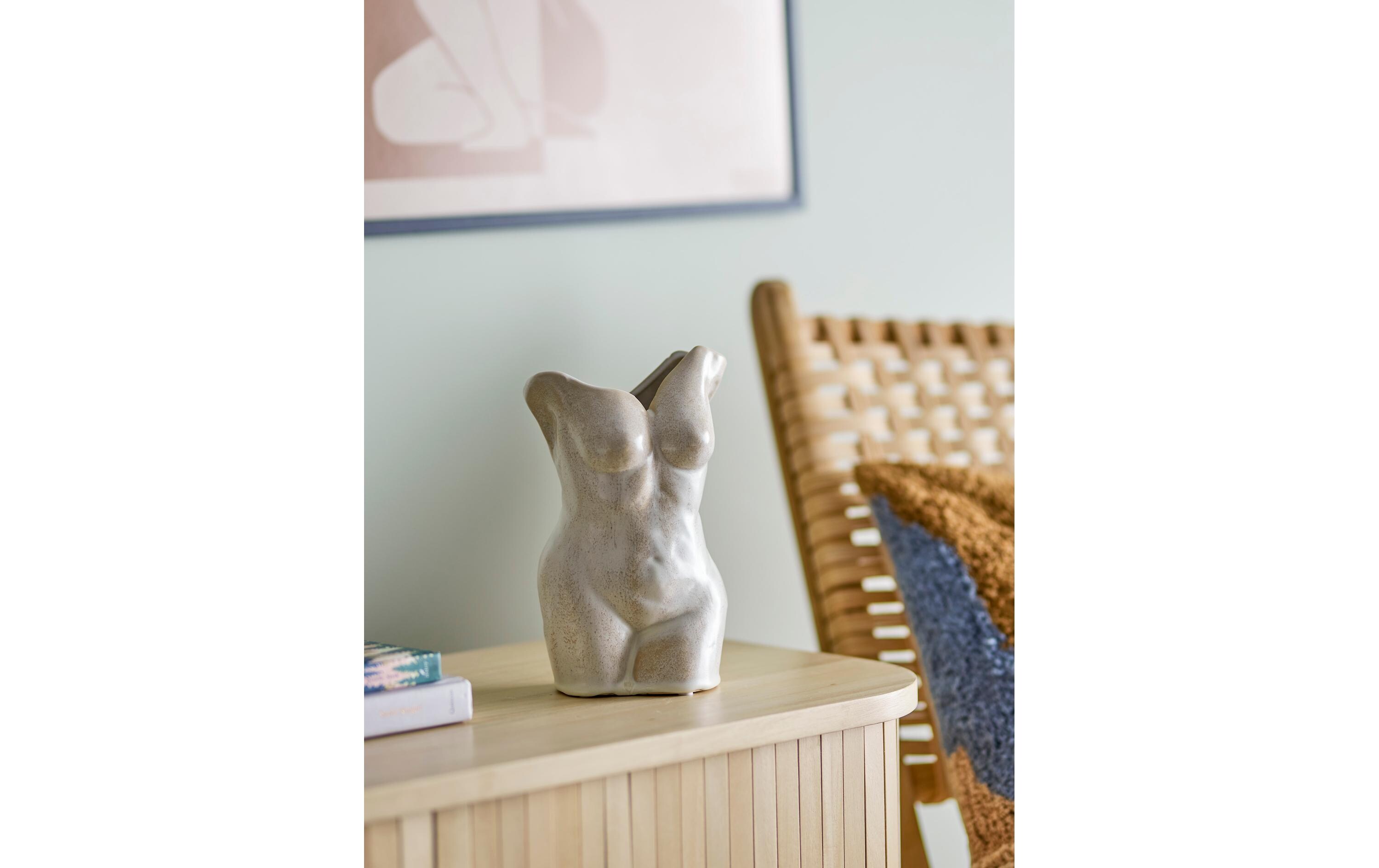 Vase Athena 23 cm, NatureSkulpturale Kunstfertigkeit