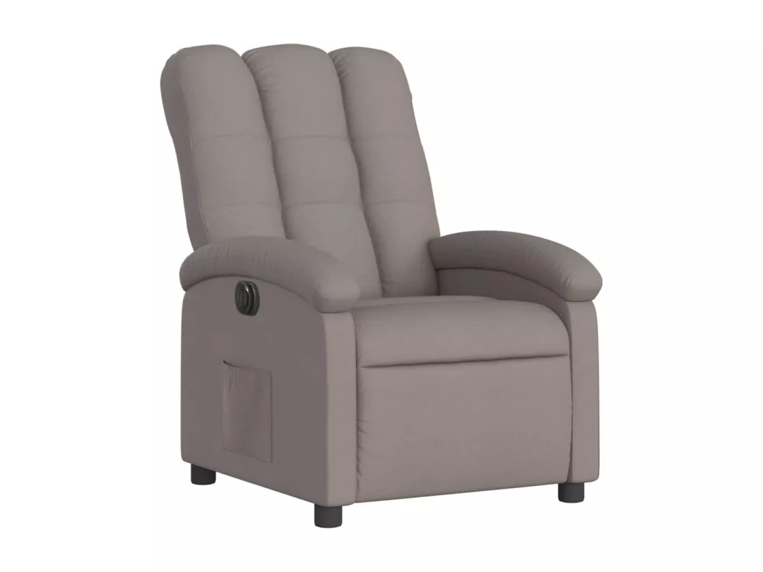Fauteuil inclinable électrique Taupe Tissu