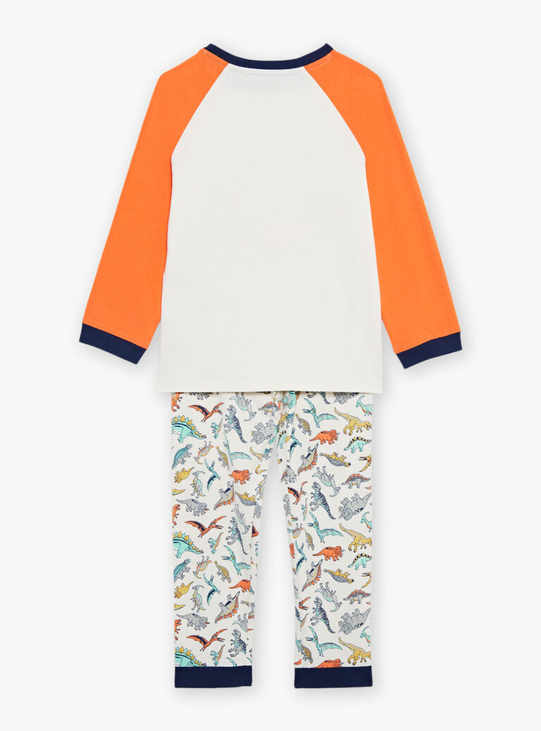 Ensemble pyjama écru avec dinosaures