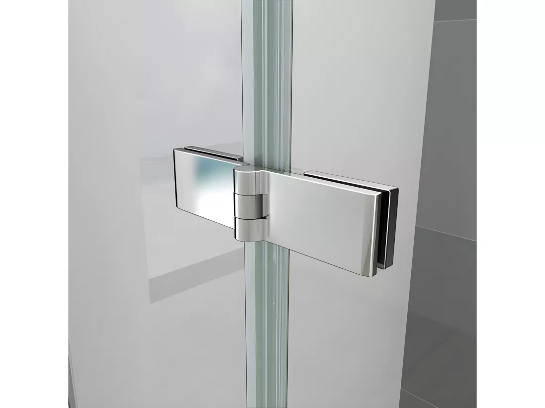 Pare-baignoire 130cm Hauteur 140cm, paroi de baignoire pivotant et pliant, 3 volets en verre anticalcaire