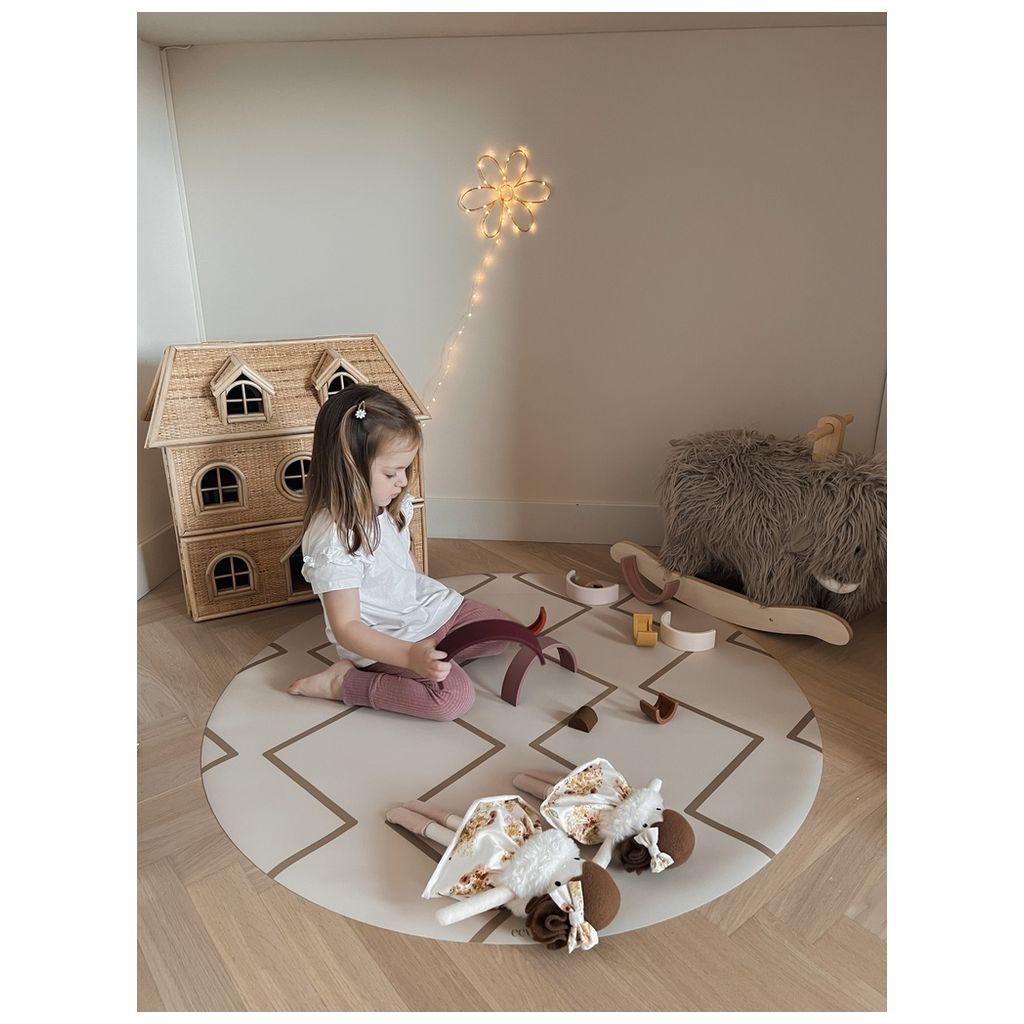 EeveveEeveve   Vinyl Bodenmatte rund stars almond